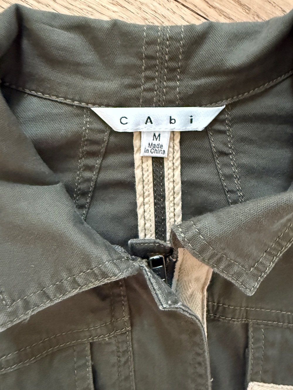 CABI Olive Green Utility Field Military Jacket Medium - Picture 5 of 10